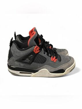 Jordan Air Jordan 4 Infrared Mid Top Sneaker Gray Black Red